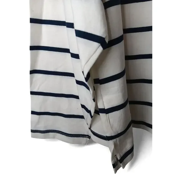 New Old Navy Mariner Stripe Long Sleeve Top 2X Navy White 100% Cotton - Picture 8 of 13